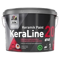 Düfa Premium KeraLine Keramik Paint 20, Интерьерная моющаяся краска для стен и потолков полуматовая, База 1 2,5 л