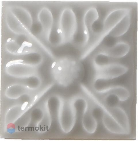 Керамическая плитка Adex Studio ADST4066 Taco Relieve Flor № 2 Graystone вставка 3x3