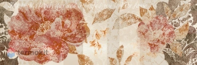 Керамическая плитка Arcana Aquarelle Tempera-4 Rosso (8Y2M) декор 25×75
