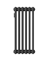 Стальной трубчатый радиатор Kohr Heim 2057/06 секций с боковым подключением 3/4 черный