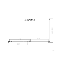 Душевой уголок Vincea Slim-n 1950x1200x900 вороненная сталь VSR-4SN9012CLGM