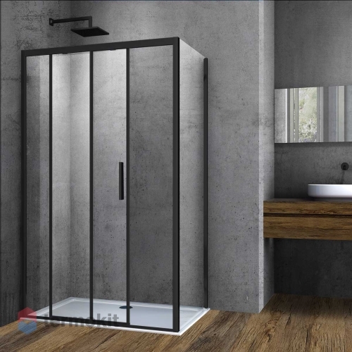 Душевой уголок Vincea Soft 1950x1400x900 черный VSR-3SO9014CLB