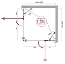 Душевой уголок BelBagno KRAFT 1950х800х1200 хром KRAFT-AH-22-120/80-C-Cr-R