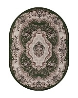 Ковёр Merinos Gavana 250x350 овальный зелёный/кремовый d017