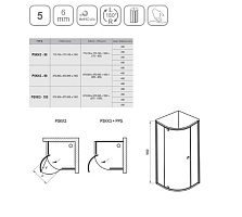 Душевой уголок Ravak Pivot PSKK3 1900x1000x1000 черный 376AA300Z1