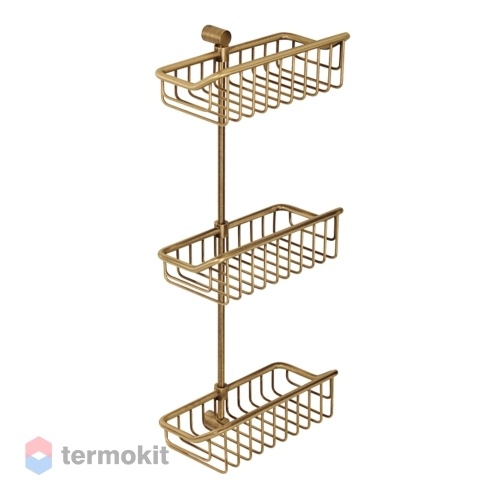 Полка-решетка Migliore COMPLEMENTI 3-х ярусная бронза 22028
