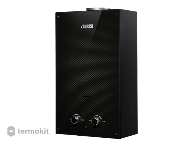 Водонагреватель газовый настенный проточный Zanussi GWH 10 Fonte Glass Carbon