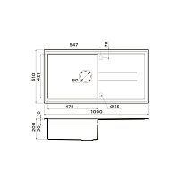 Мойка для кухни Omoikiri Tedori черный 4993916