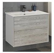 Тумба с раковиной COMFORTY Женева-75 подвесная дуб белый 00004137097