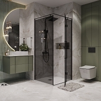 Душевой уголок Niagara Nova 1950x900x900 (тонированное стекло) черный матовый NG-2831-34BLACK