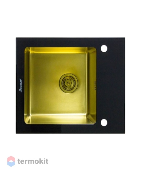 Мойка для кухни Seaman Eco Glass вентиль-автомат золото SMG-610B-Gold.B