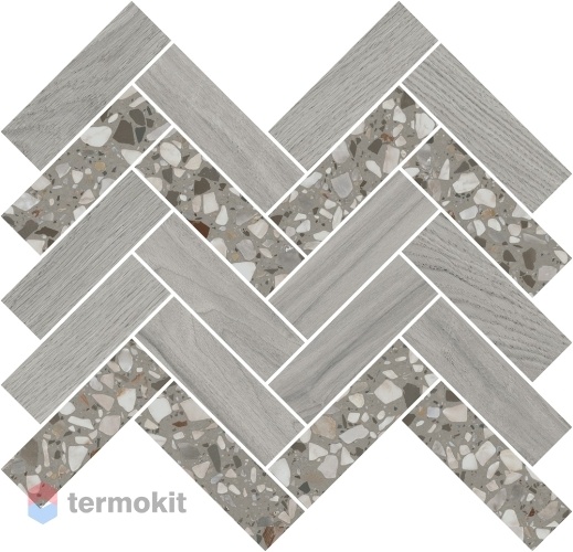 Керамогранит Kerama Marazzi Монтиони T042/SG5267 декор мозаичный серый 34x35,5x0,9
