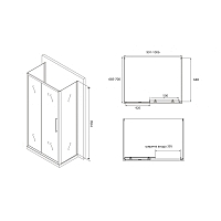 Душевой уголок ABBER Schwarzer Diamant 1950x1000x700 черный AG30100BH-S70B-S70B