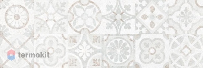 Керамическая плитка Керамин Сонора 7Д декор серый пэчворк 25х75