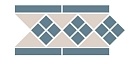 Керамогранит Top Cer Octagon Border LISBON with 1 strip (Tr.16, Dots 11, Strips 11) бордюр 28,1x15,1