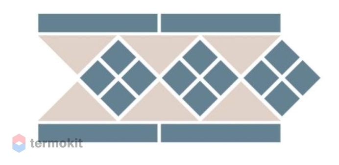 Керамогранит Top Cer Octagon Border LISBON with 1 strip (Tr.16, Dots 11, Strips 11) бордюр 28,1x15,1