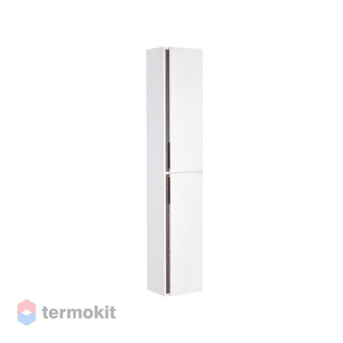 Шкаф-пенал Aquaton Рене 25 подвесной белый глянец/грецкий орех 1A222003NRC80