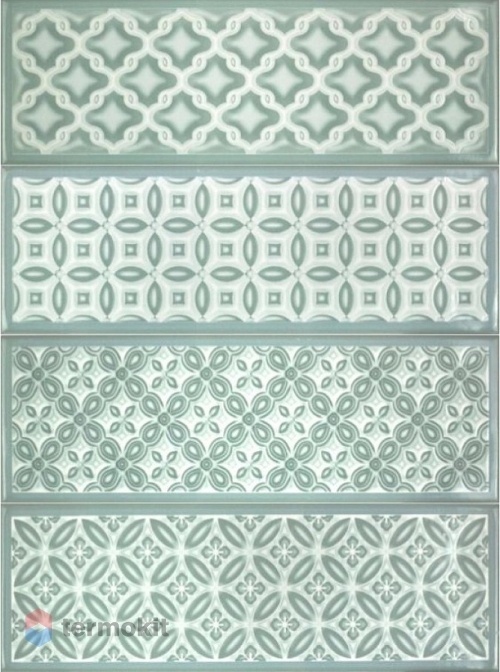 Керамическая плитка Fabresa Aria Santorini Green настенная 10x30