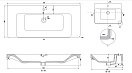 Раковина мебельная керамическая BelBagno LUXURY 11105-KL