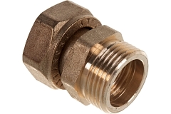 Elsen Сгон американка прямой НВ 1/2", 1/2" латунь с плоским уплотнением