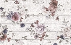 Керамическая плитка Lb-Ceramics Шебби Шик 1606-0006 Панно белый 40х60