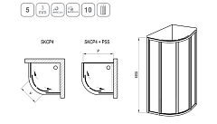 Душевой уголок Ravak Supernova SKCP4 1950x800x800 белый 3114O102Z1