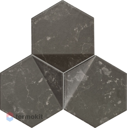 Керамическая плитка Tubadzin Scoria MS-black мозаика 19,2x16,5