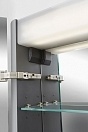 Зеркальный шкаф AM.PM Sensation 80 с подсветкой текстурированный шпон M30MCL0801FG левый серый шелк