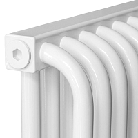 Стальной трубчатый радиатор КЗТО РС2 500 белый / 30 секций с боковым подключением