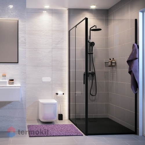 Душевой уголок WasserKRAFT Elbe 2000x1000x900 Черный 74P22