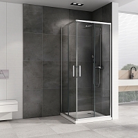 Душевой уголок ABBER Schwarzer Diamant 1900x900x900 хром AG020905