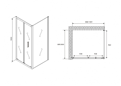 Душевой уголок ABBER Sonnenstrand 1950x1000x900 хром AG07100-S90