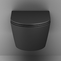 Унитаз подвесной AM.PM Func с сиденьем микролифт черный матовый C8F1701MBSC