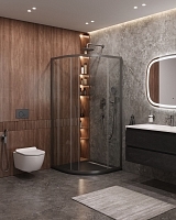 Душевой уголок Cezares Molveno 1950x900x900 оружейная сталь MOLVENO-R-1-90-C-GM-IV