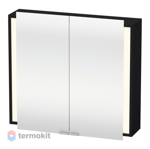 Зеркальный шкаф Duravit Ketho 80 с подсветкой Eiche (Schwarz) KT753101616