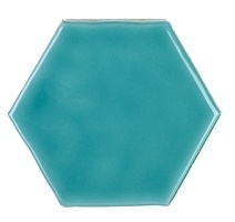 Керамическая плитка Amadis Art Deco Glossy on Mesh Aquamarine (7,9x9,1-16pz) настенная 32х28