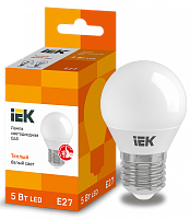 Лампа светодиодная IEK ECO G45 шар 5Вт 230В 3000К E27