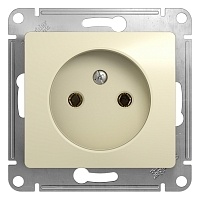 Электрическая розетка б/з 16А Schneider Electric Glossa Шнайдер Электрик Глосса Бежевая GSL000241