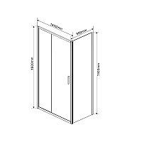 Душевой уголок Vincea Garda 1900x1400x900 вороненая сталь VSR-1G9014CLGM