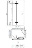 Душевой уголок WasserKRAFT AllerBLACK MATT 2000x1200x800 хром/черный левый 10H06LBLACK MATT