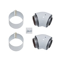 VAILLANT Отвод 45° (2 шт.) для труб 80/125 мм PP