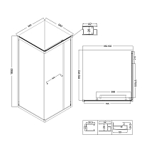 Душевой уголок Niagara Nova 1950x900x900 хром NG-6633-34