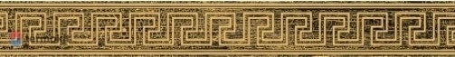 Керамогранит Versace Eterno Greca Oro Carbon бордюр 2,7x80
