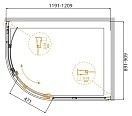 Душевой уголок CEZARES PRATICO-RH-1 1850х900х1200 Хром
