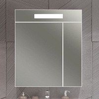 Зеркальный шкаф Opadiris Фреш 70 с подсветкой белый матовый 00-00003584