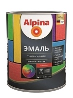 Эмаль алкидная Alpina Эмаль универсальная глянцевая, База 1, 0,75 л
