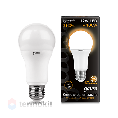 Лампа светодиодная Gauss LED A60 E27 12W 3000K