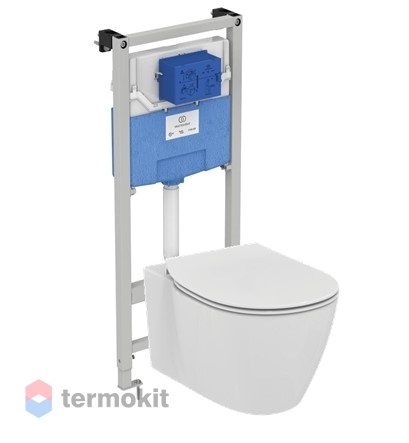 Комплект инсталляции c подвесным унитазом Ideal Standard с сиденьем микролифт E8822301PC15