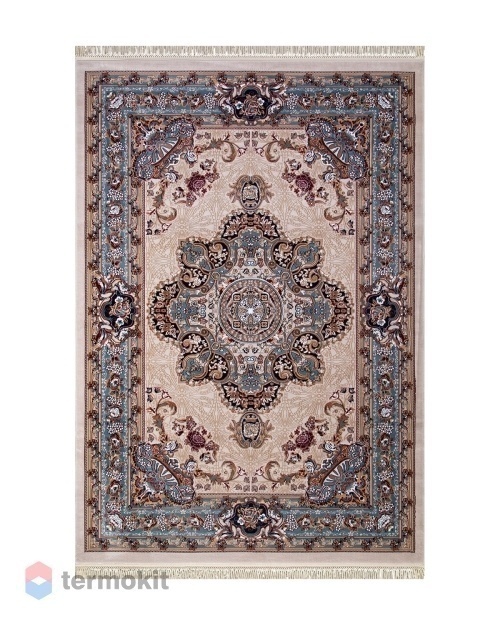 Ковёр Merinos Shahreza 200x400 прямоугольный кремовый/синий D727