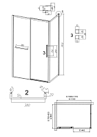 Душевой уголок Grossman Style 1950x1100x800 черный матовый 120.K33.05.1180.21.00